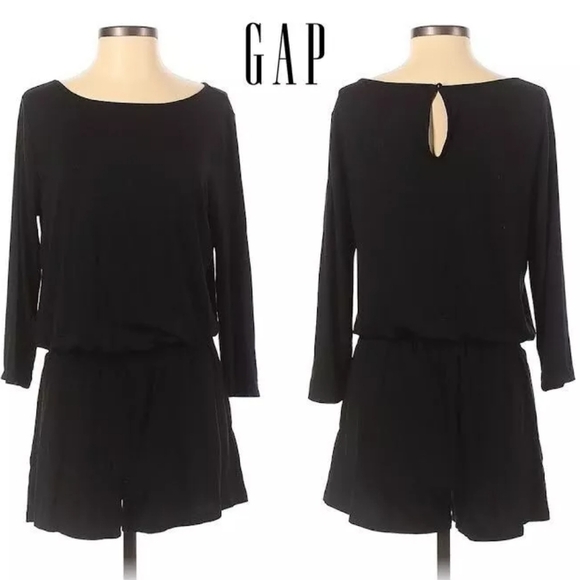 GAP Pants - GAP Black Romper Boat Neck With Stretch NWT SIZE Large